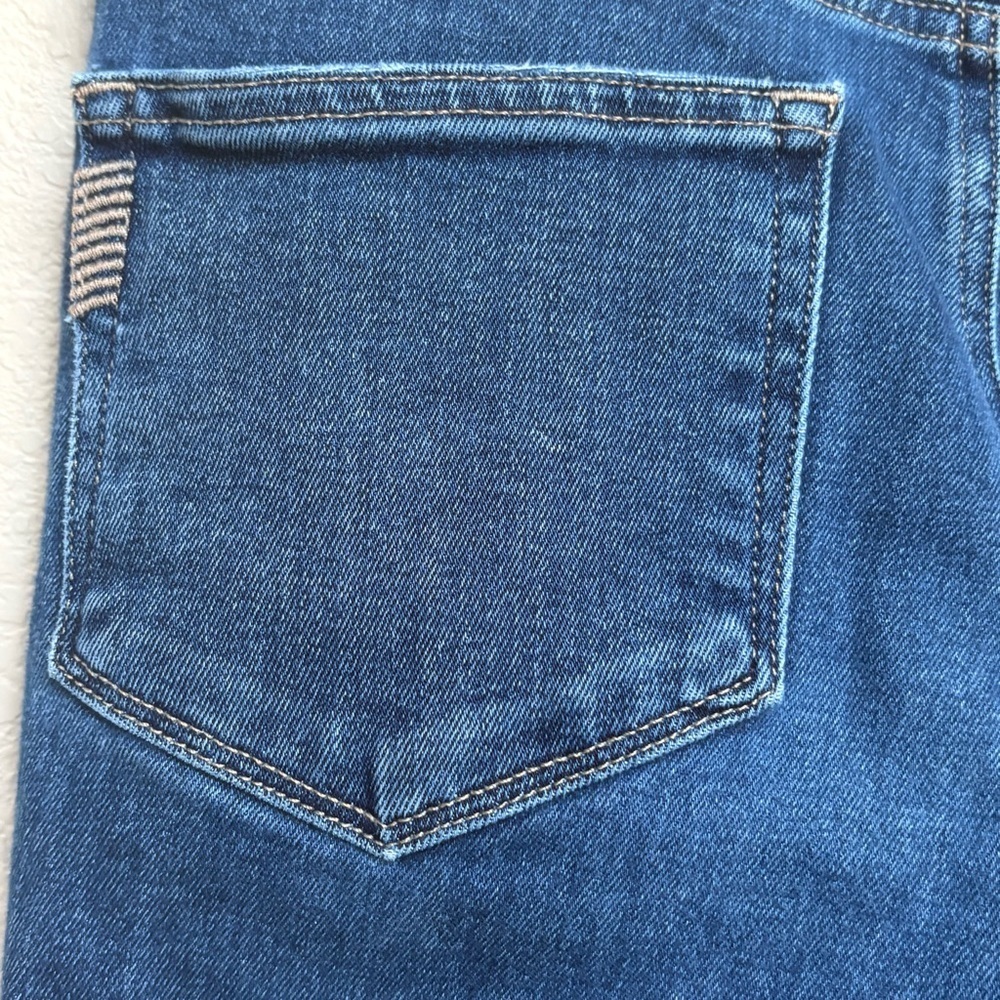 PAIGE Brigitte Women’s Jeans 28 Dark Wash Straight Leg Distressed - Picture 8 of 11